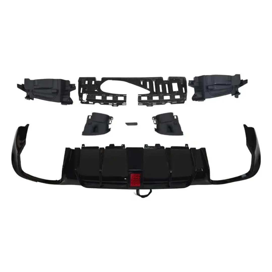 Mercedes W213 Diffuser With Led - Black