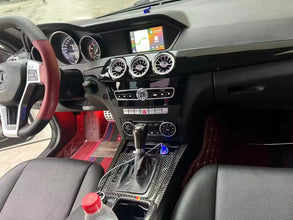 Mercedes W204 C Class 2012 Carbon Fiber Dashboard Trim with AC Vents Ambient Lights
