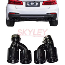 BMW Carbon Fiber Exhaust Tip - Single to dual