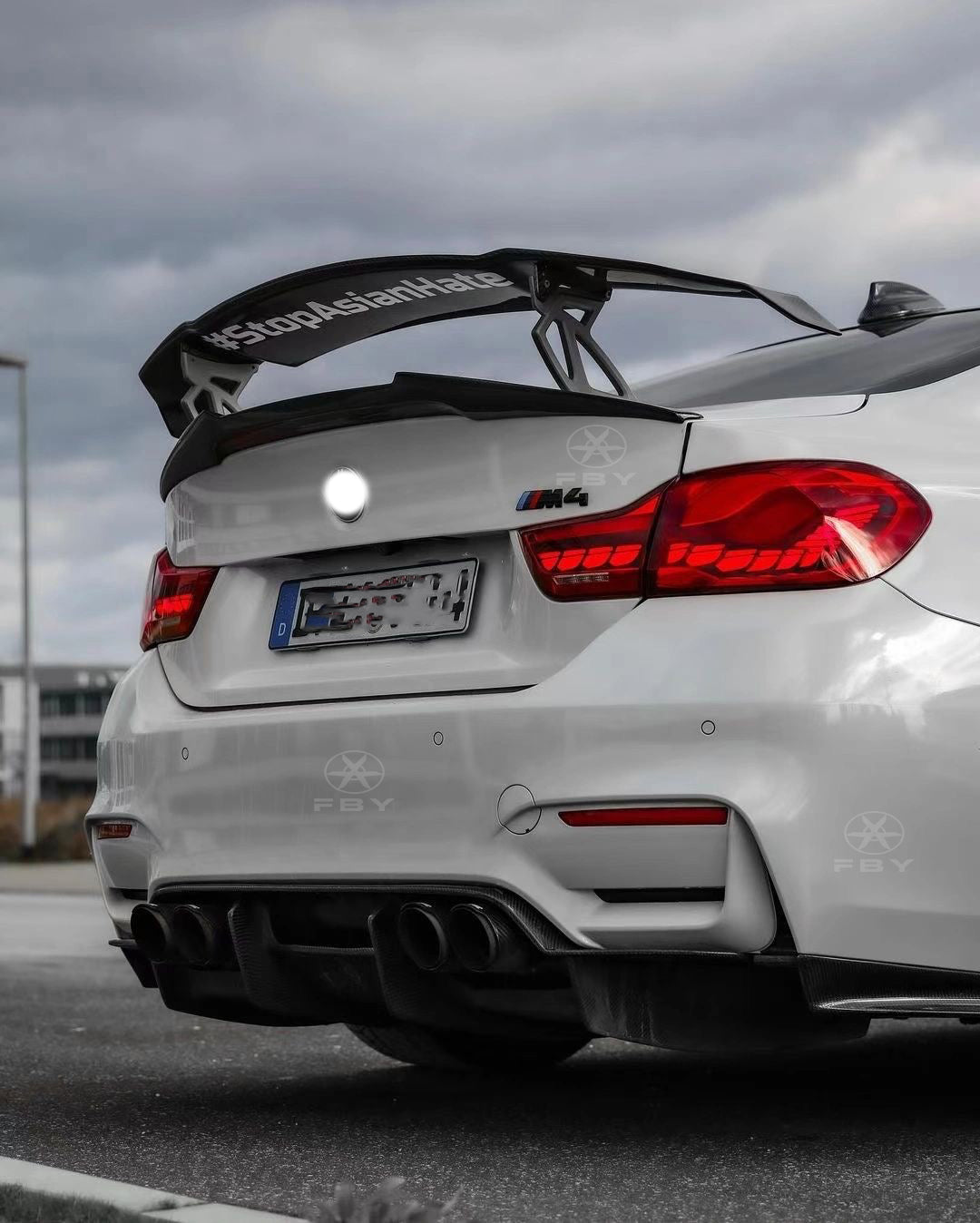 BMW M3 F80 V Style Carbon Fiber Rear Trunk Spoiler