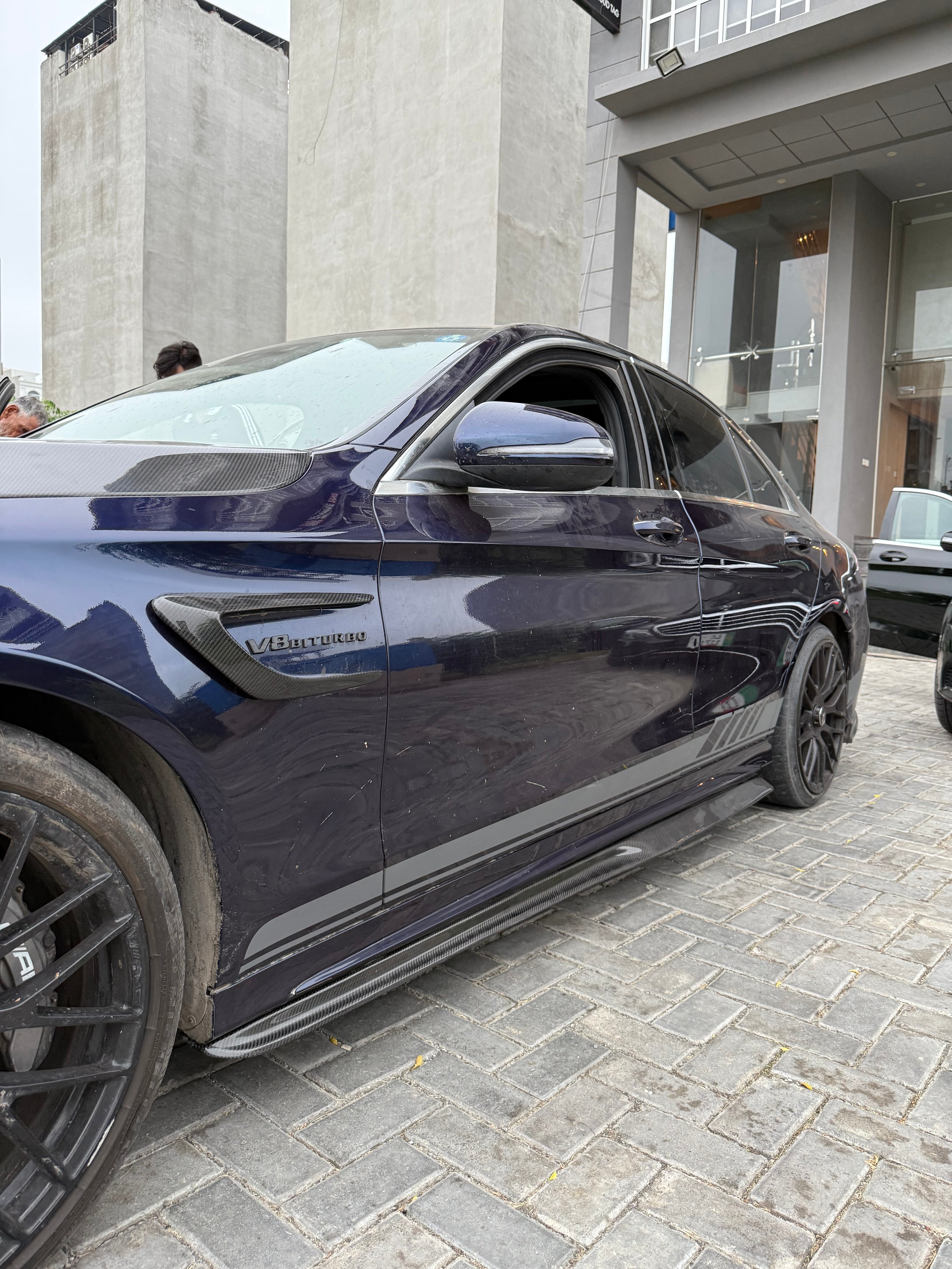 Mercedes W205 C63 Side Skirts - Carbon Fiber