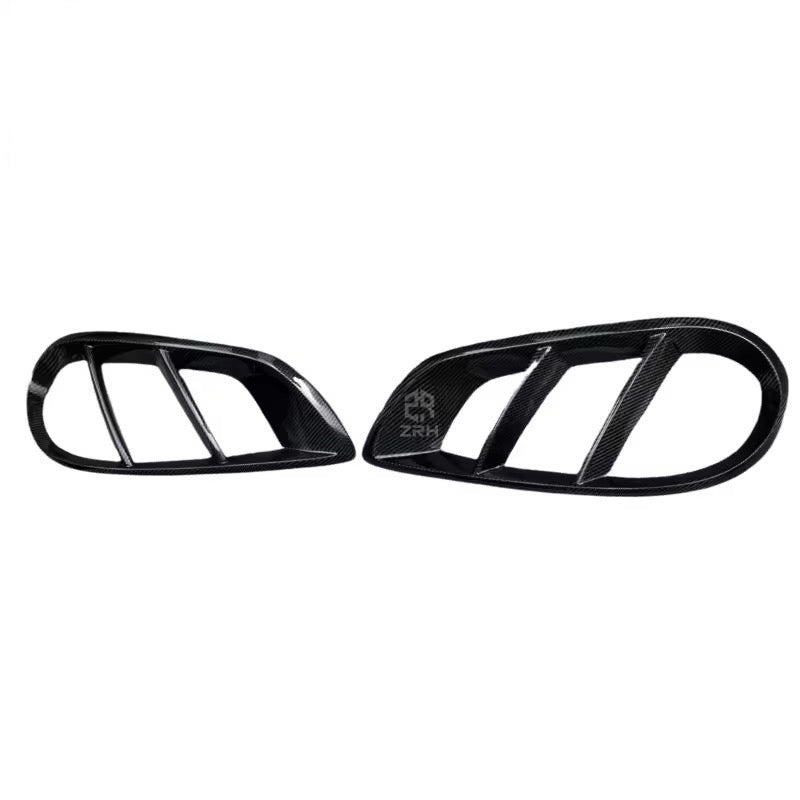 Mercedes W205 C Class Front Fog Light Cover - Orginal Carbon Fiber