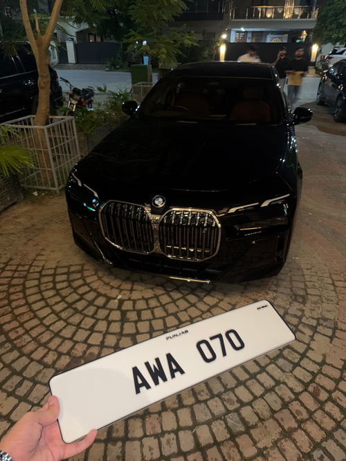 European Size Punjab/ISB 3D Number Plate