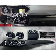 Mercedes W204 C Class 2012 Carbon Fiber Dashboard Trim with AC Vents Ambient Lights