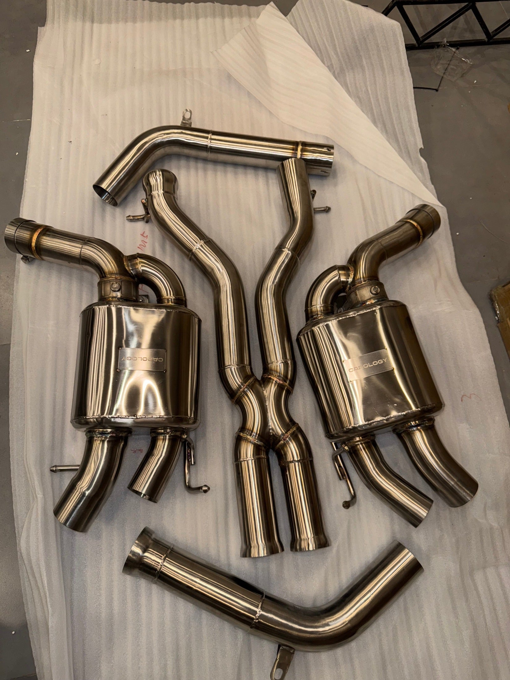 Carology Performance W204 C63 Valvetronic Exhaust System - Stainless Steel