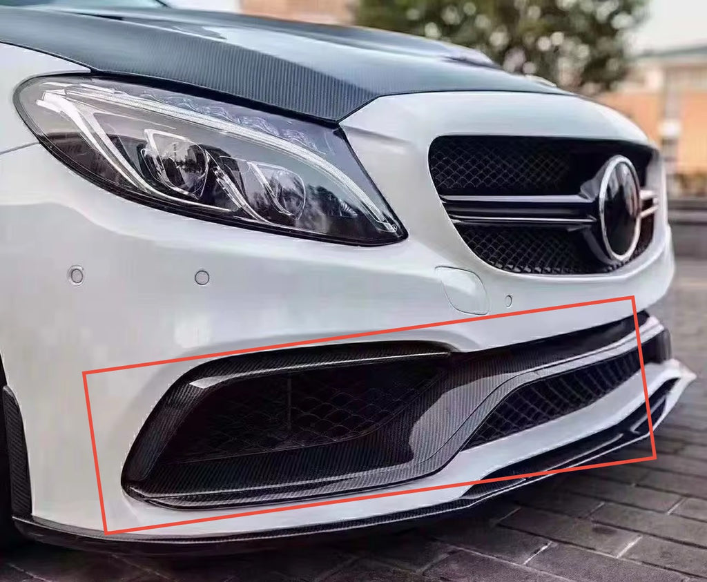 Mercedes W205 C63 Front Bumper Middle Trim - Carbon Fiber