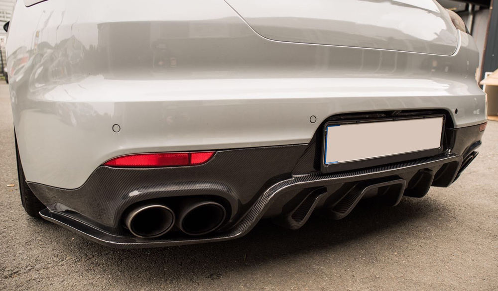 Porsche Panamera Rear Bumper  Diffuser Carbon Fiber