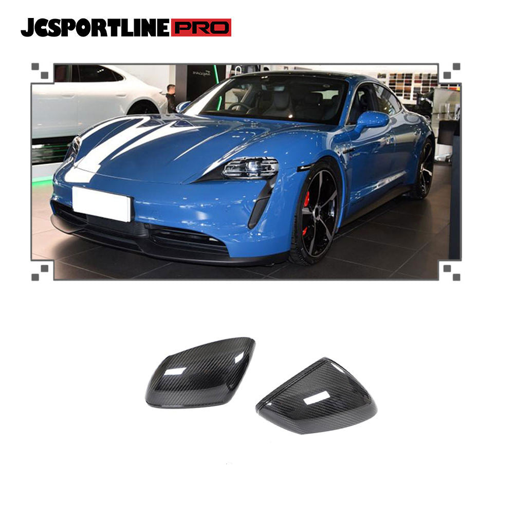 Porsche Taycan Side Mirror Covers - Carbon Fiber