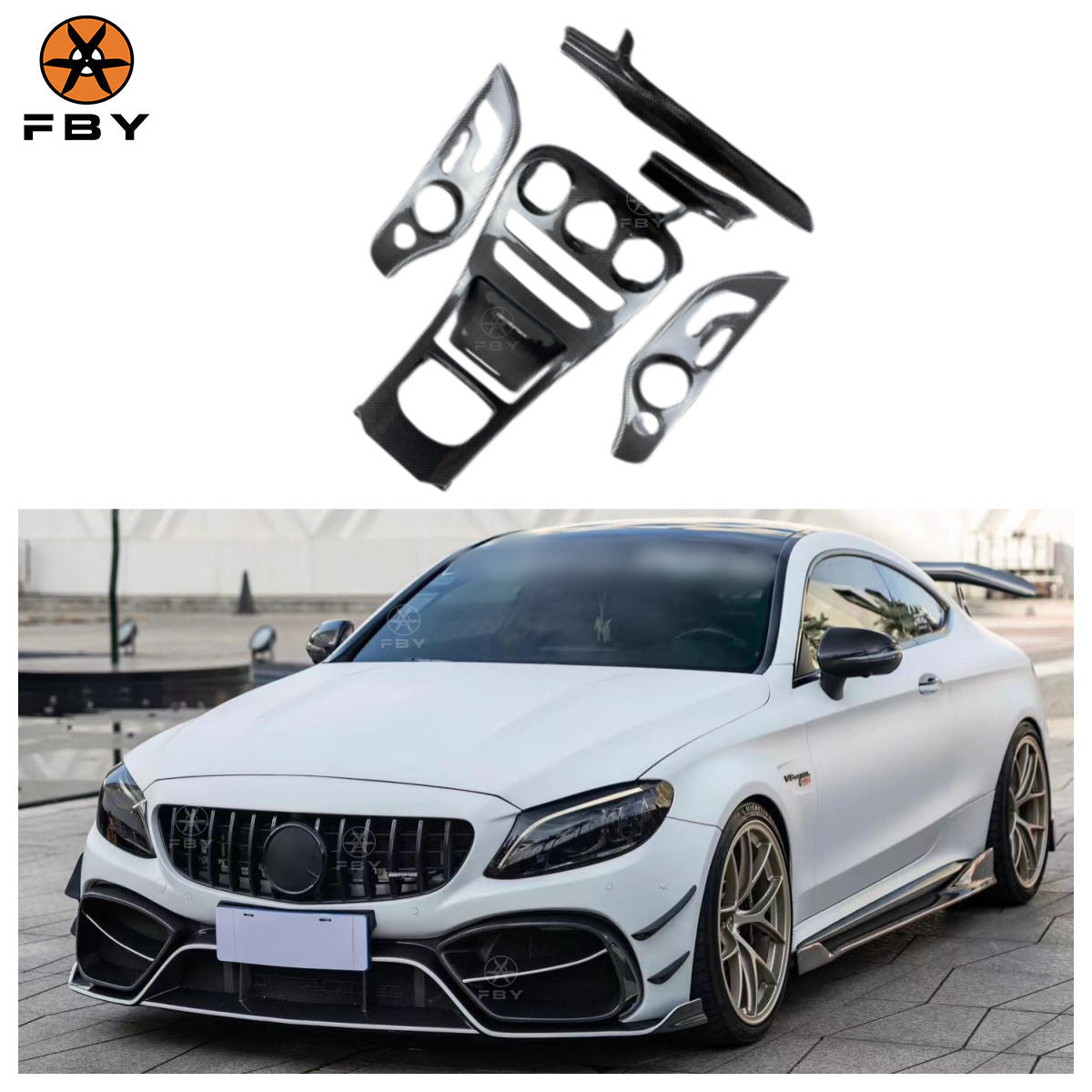 Mercedes W205 Interior Trims - Carbon Fiber