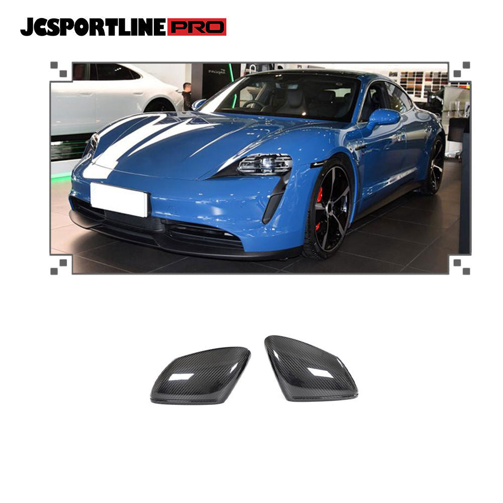 Porsche Taycan Side Mirror Covers - Carbon Fiber