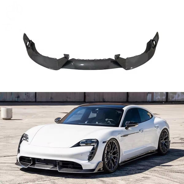 Porsche Taycan Front lip - Carbon fiber