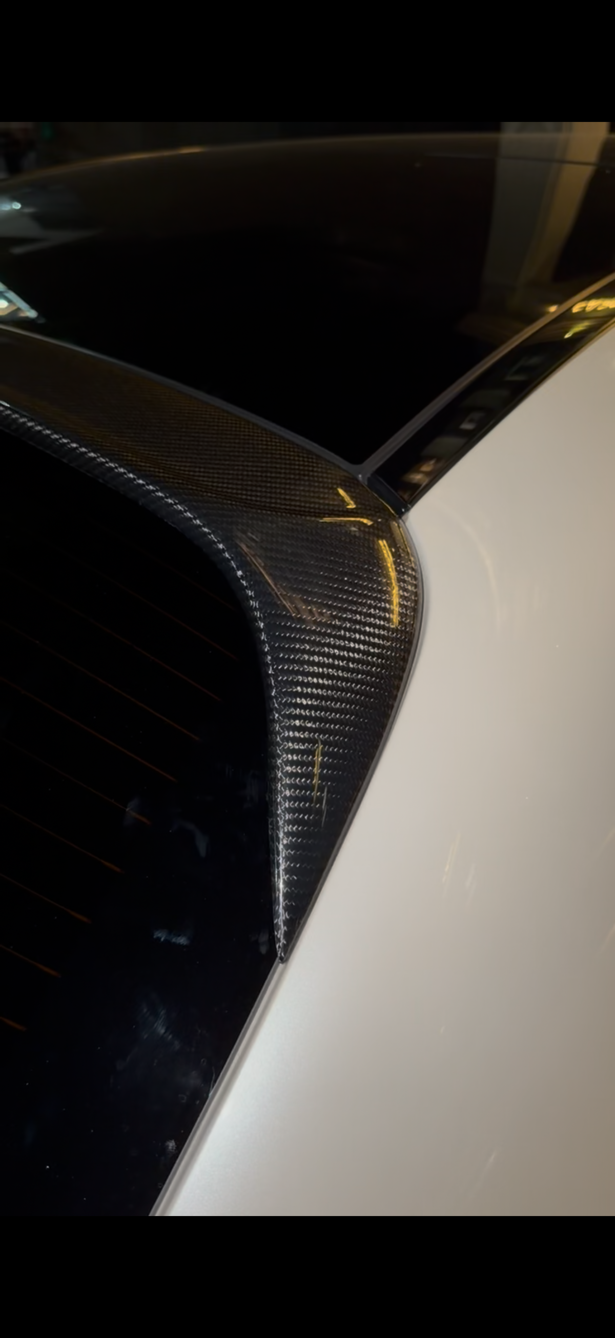 Mercedes W205 C Class Roof Spoiler - Carbon Fiber
