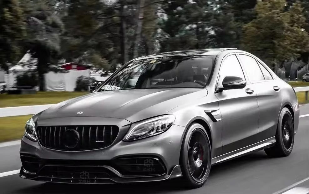 Mercedes W205 C Class Front Lip - Original Carbon Fiber