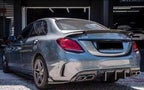 Mercedes W205 C Class Diffuser - Original Carbon Fiber