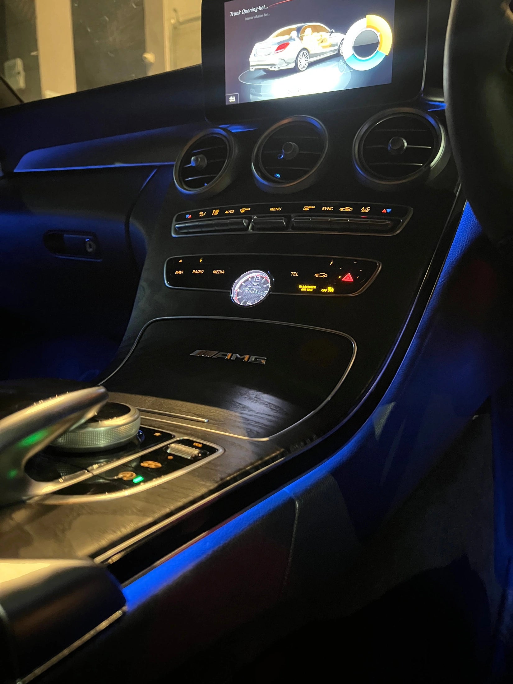 Mercedes W205 C Class 3 to 64 Color Ambient Light