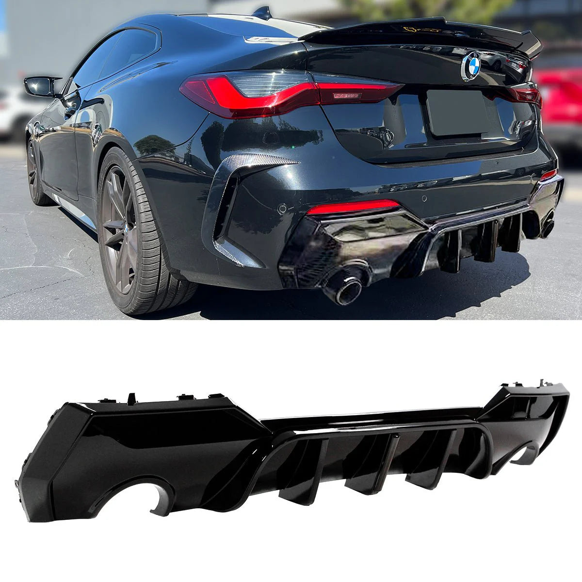 BMW I4 G26 Diffuser - Glossy Black