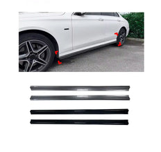 Mercedes W213 E Class Side Skirts - Glossy Black