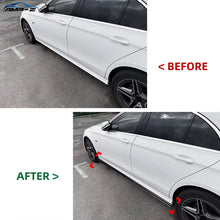 Mercedes W213 E Class Side Skirts - Glossy Black