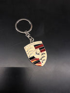 Porsche Crest Metal Keychain