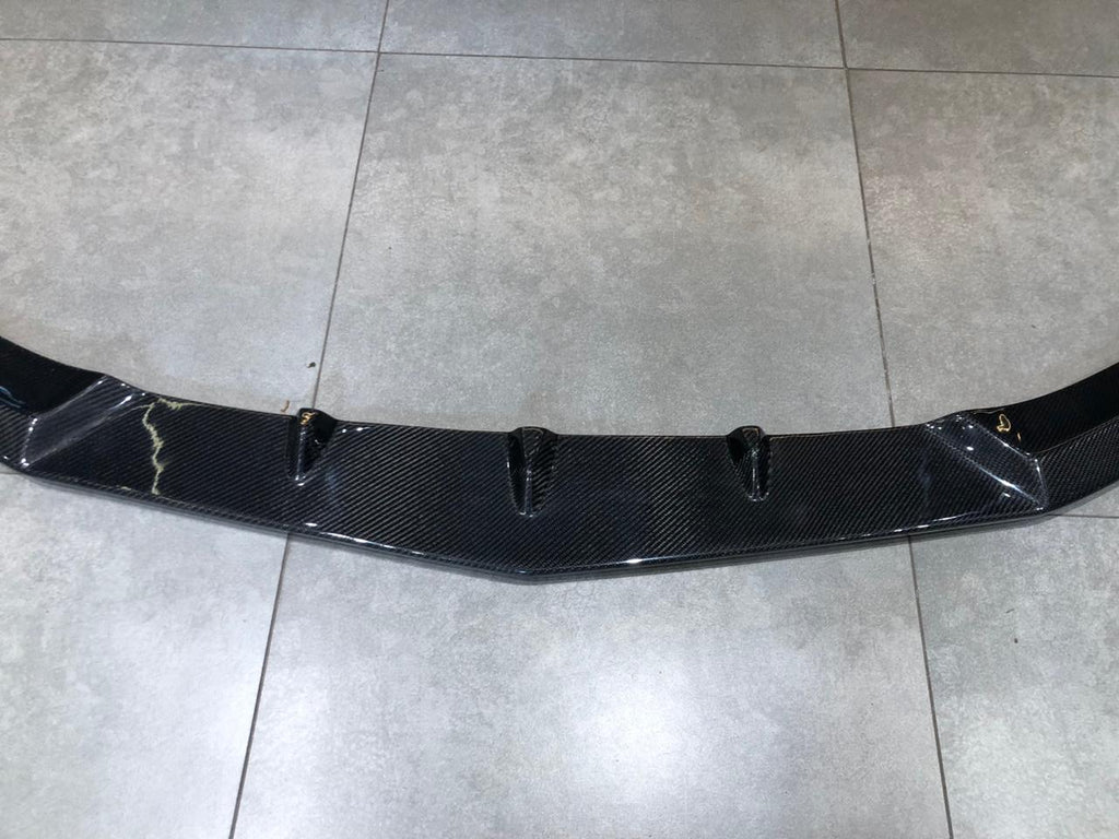 Mercedes W204 C Class 2012-2014 Front Lip V1 - Carbon Fiber