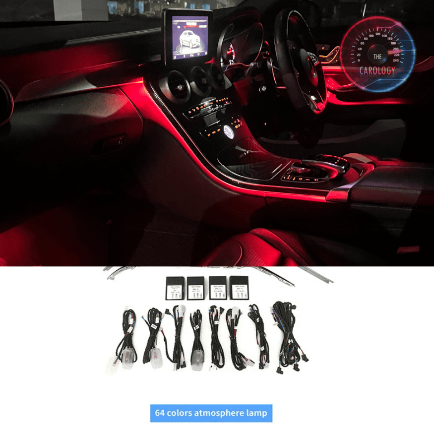 Mercedes W205 C Class 3 to 64 Color Ambient Light