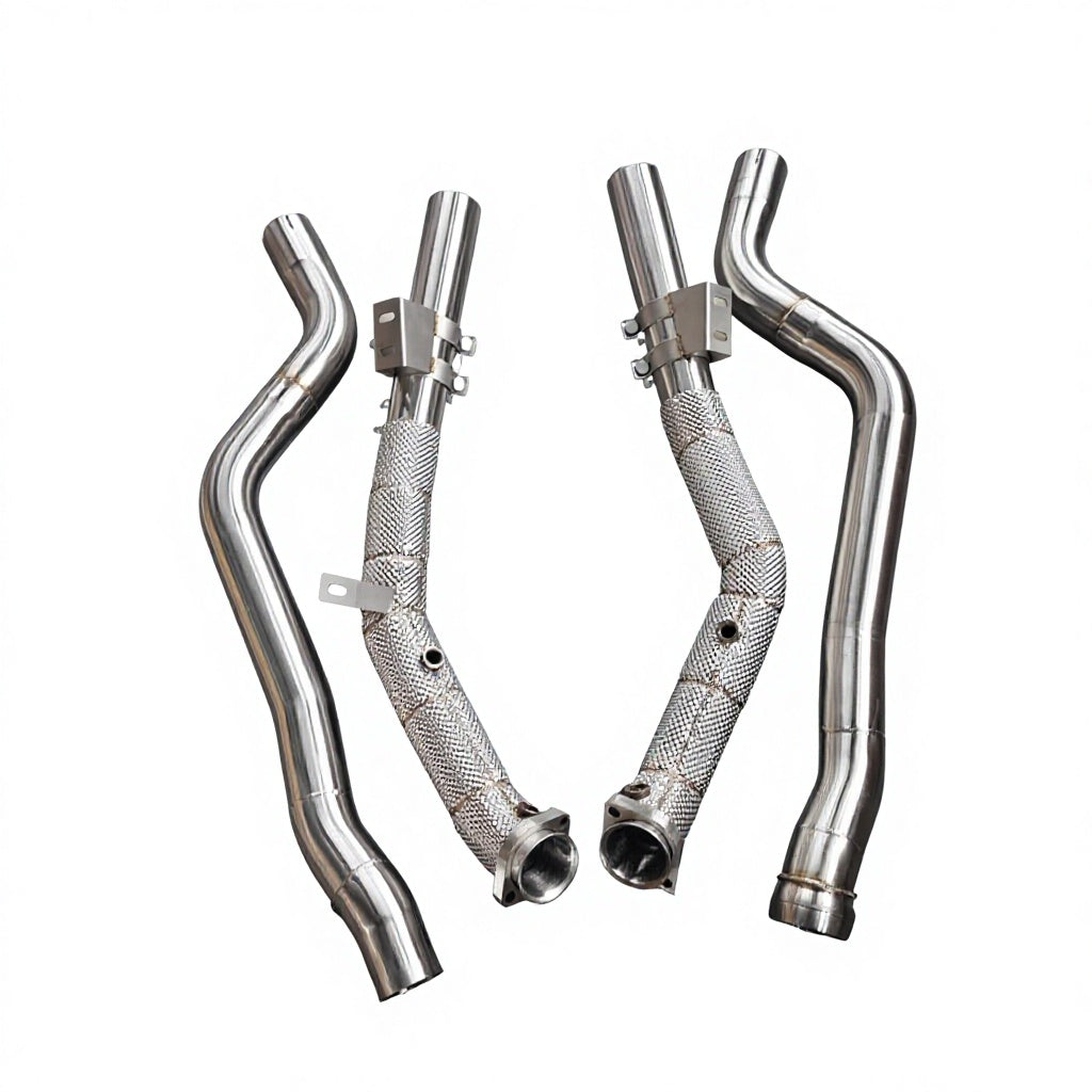 Mercedes-Benz W212 E63  Downpipes with Heat Shield