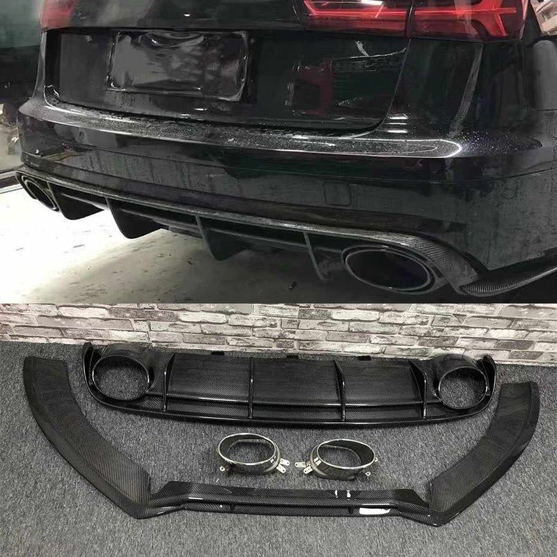 Audi A6 Sedan Carbon Fiber Rear Diffuser