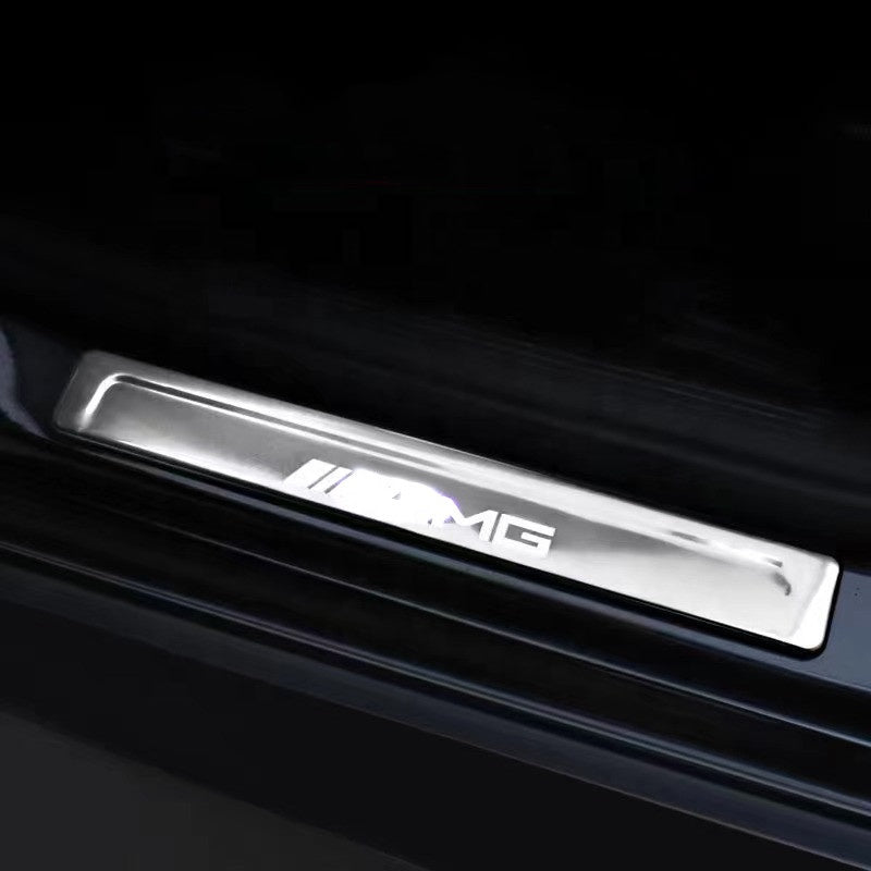 LED Door Sill Scuff Plates for Mercedes-Benz W205 C-Class GLC 2015+