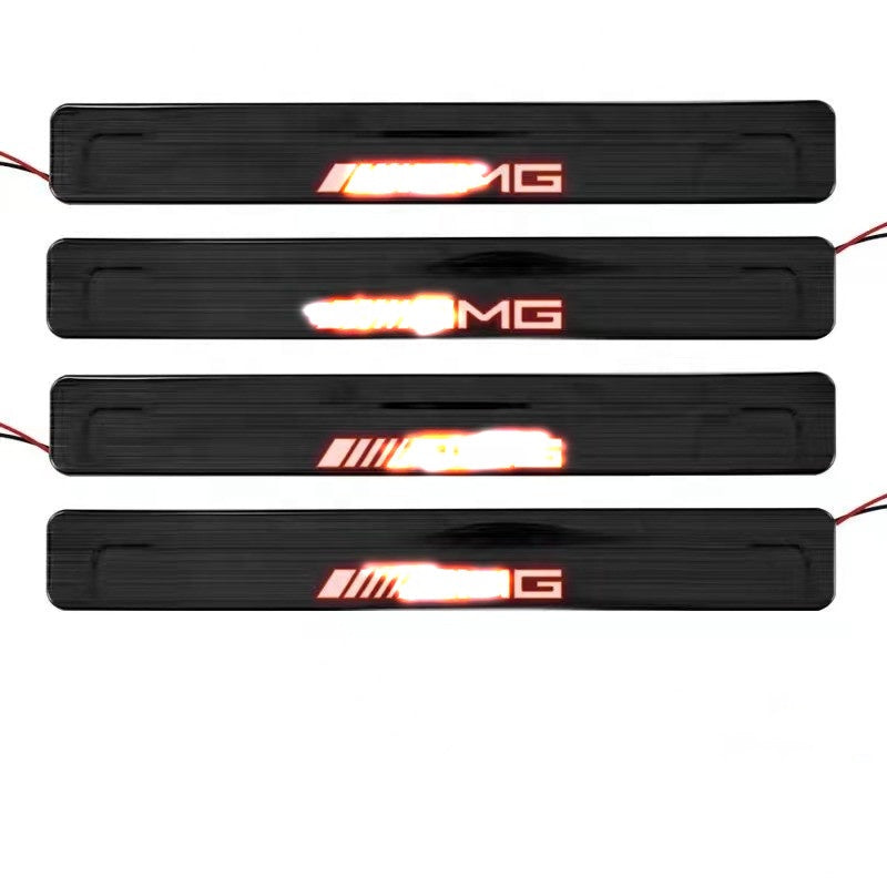 LED Door Sill Scuff Plates for Mercedes-Benz W205 C-Class GLC 2015+