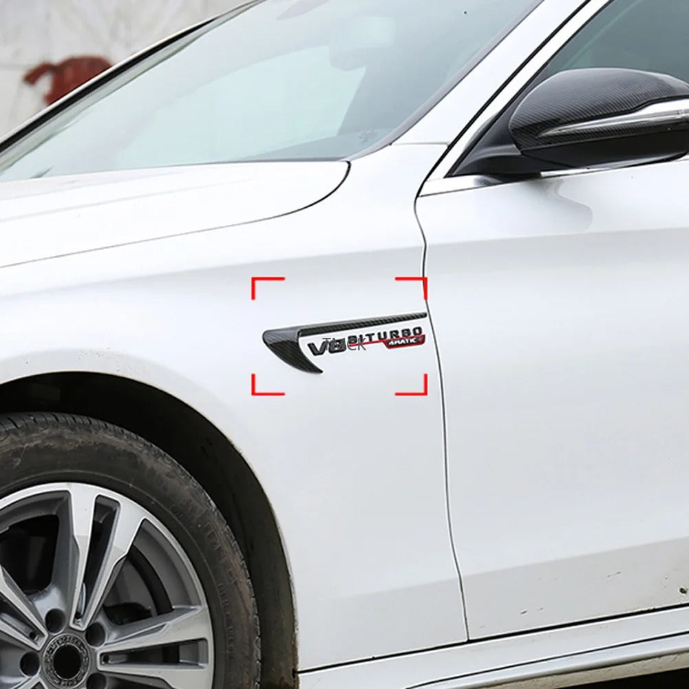 Mercedes W205 C63 Side Fender Badge - CF