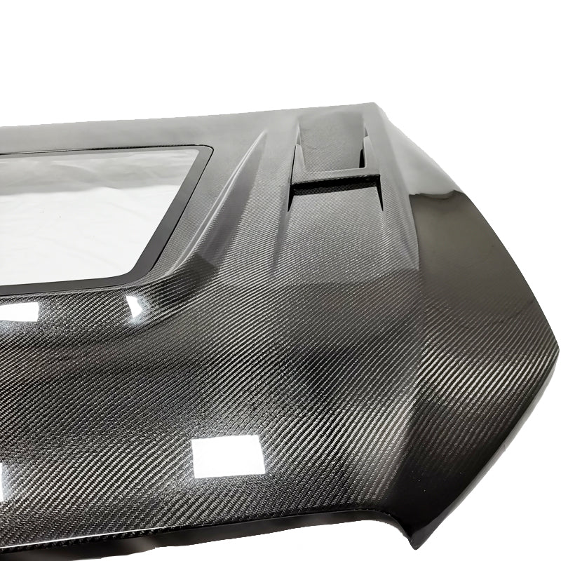 Mercedes W205 C180/200 Hood with transparent glass - Original Carbon Fiber