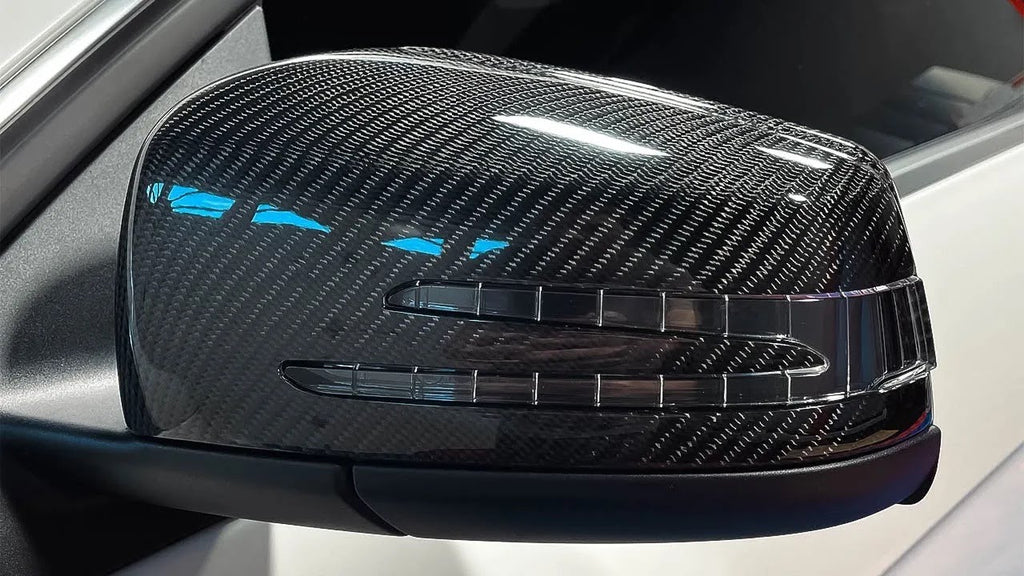 Mercedes W204 Side Mirror Covers Original Carbon Fiber - Replacement