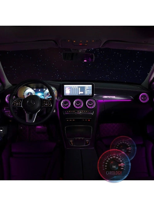Mercedes-Benz C Class AC vents ambient lights - The Carology